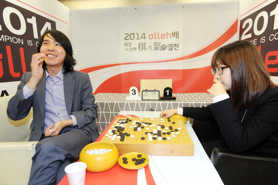 이세돌-김지석, 입단 새내기 한수 지도